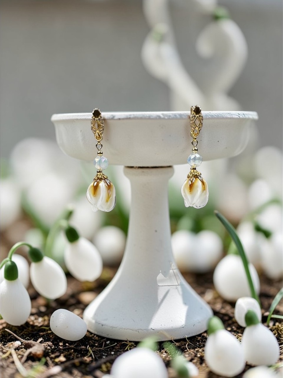 Серьги "Подснежники"